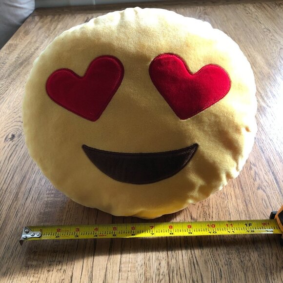 Emoji Valentine's Heart Eyes Pillow - Picture 3 of 5